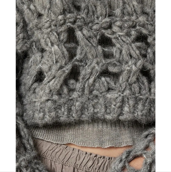 J.Crew Collection open-weave cropped pullover sweater - Picture 2 of 7